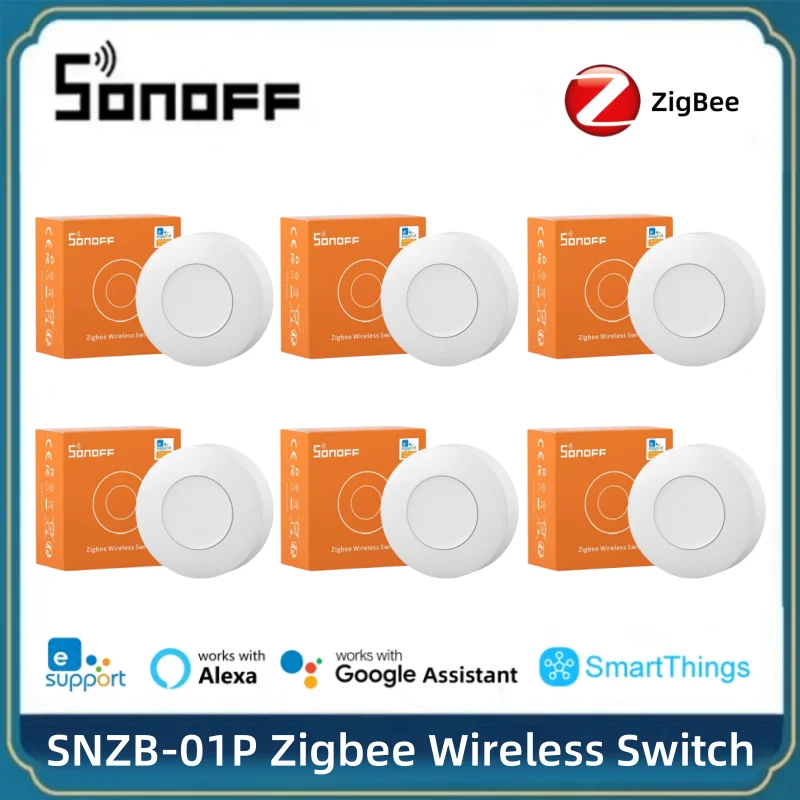 SONOFF SNZB-01P Zigbee Pulsante interruttore wireless Interruttore scena intelligente Controllo casa intelligente tramite EWeLink Alexa Google Smartthings Alice