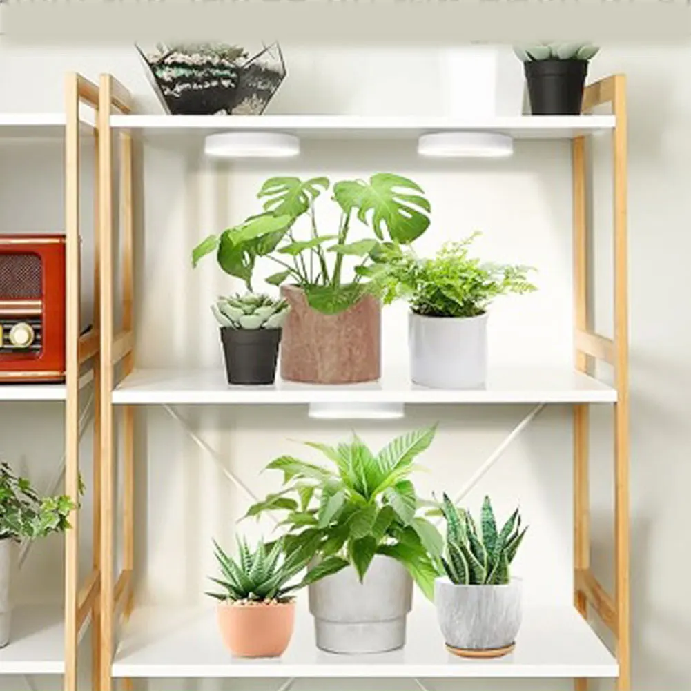 Vollspektrum-Deckenwachstumslicht, 4 dimmbare Stufen, LED-Pflanzenlicht, höhenverstellbar, Pflanzenlampe unter dem Schrank für kleine Pflanzen