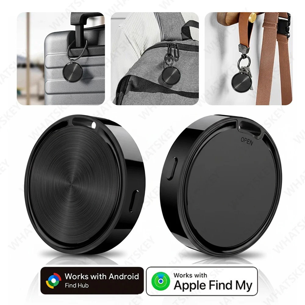 Dual-System-Smart-Tags, Bluetooth-GPS-Tracker, Artikelfinder, kompatibel mit IOS Find My oder Google, Find Hub-Gerät für Schlüssel, Gepäck Image