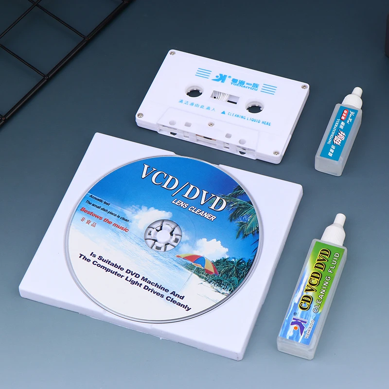 CD VCD DVD Player Lens Cleaner Audio Cassette Tape Head Cleaner Demagnetizer Audio Cassette Tape Player Wet/dry Head Cleaner