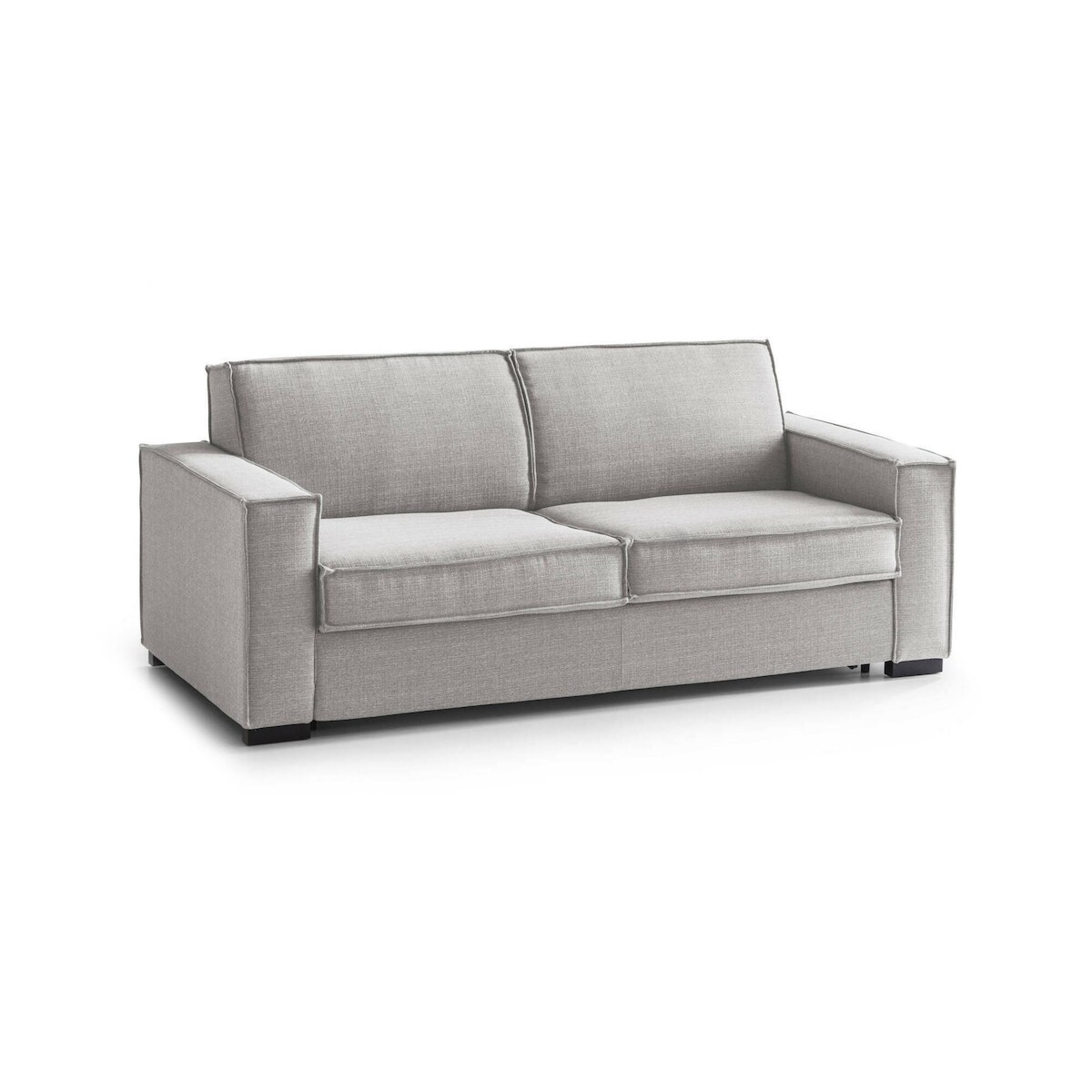 Dmora Daabi Schlafsofa, großes 2-Sitzer-Sofa, 100 % Made in Italy, Wohnzimmersofa mit drehbarer Öffnung, aus gepolstertem Stoff, 180x95x90 cm, Grau Image