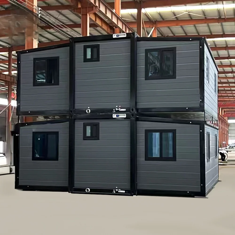 2 Floors Villa Prefabricated Mobile Tiny Home Ready to Ship 3 4 5 6 Bedroom Bathroom Kitchen Folding Expandable Container House