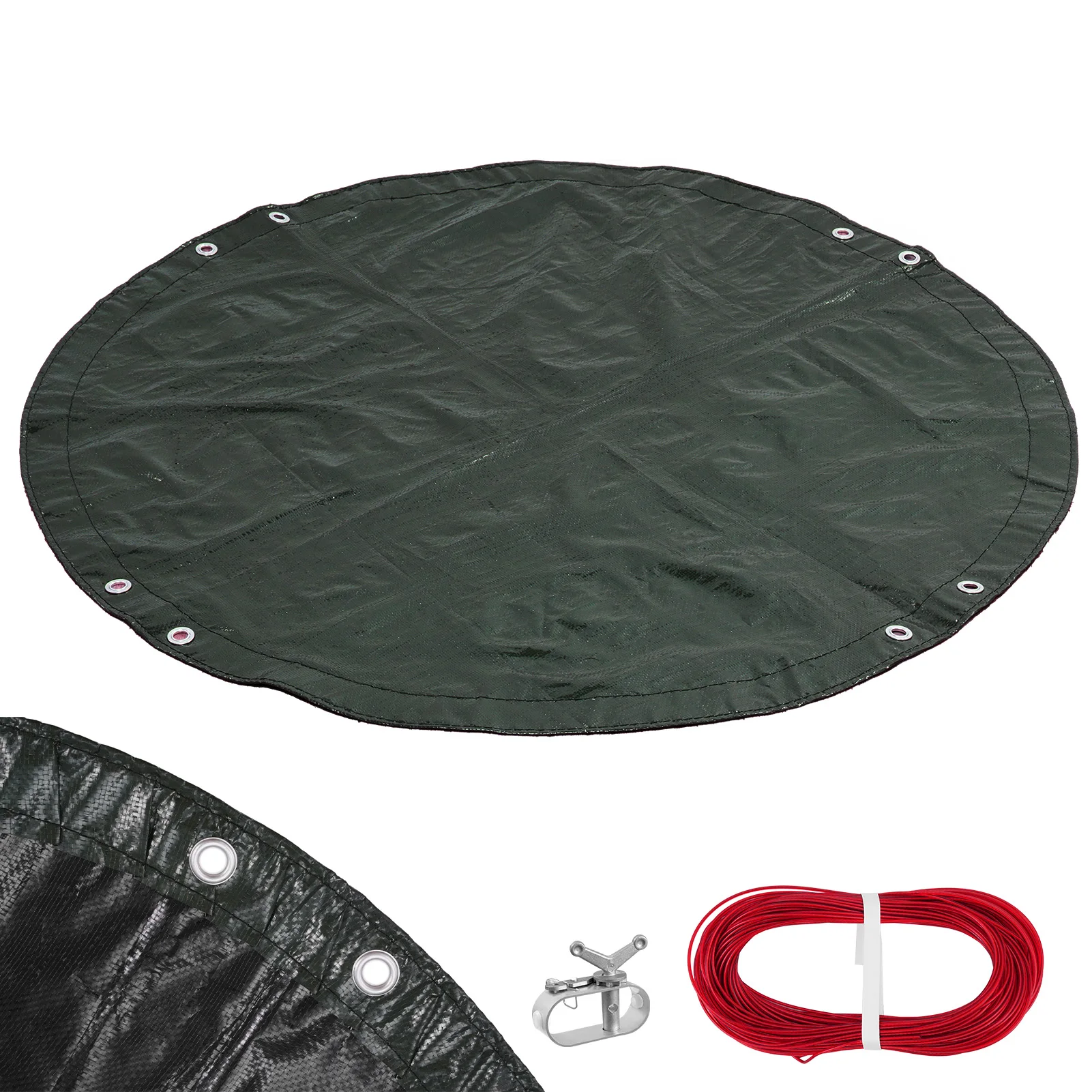 Couverture de piscine ronde pour l'hiver/été couverture de piscine ronde hors sol couverture de filet de feuilles de piscine écran de filet de piscine étanche