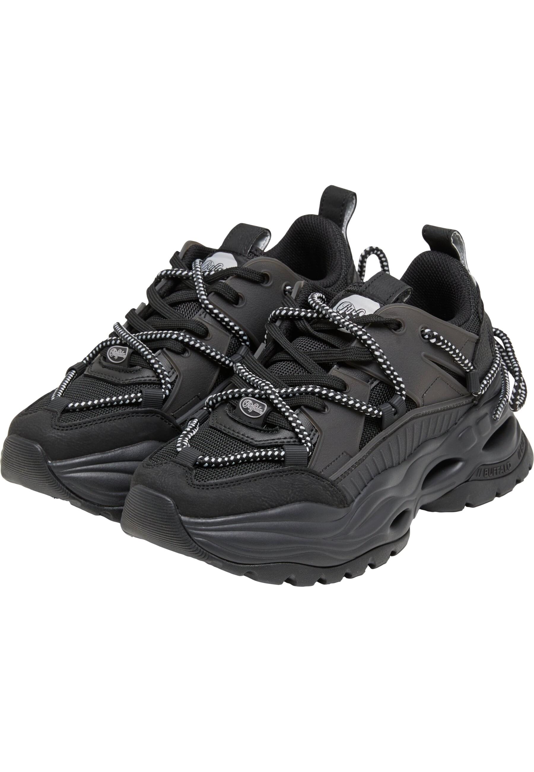 Trainingsschuh BUFFALO "Buffalo Damen Buffalo Triplet Lace Sneaker Low", Damen, Gr. 40, schwarz, Schuhe