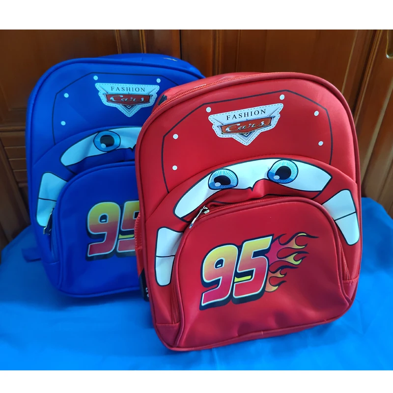 Disney 2024 nouveau sac d'école maternelle mignon sac à dos pour enfants dessin animé voiture sac à dos décontracté préscolaire sac d'école