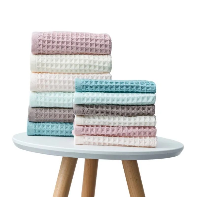 1/4/6PCS Set di asciugamani da bagno in spugna di cotone waffle Asciugamani da bagno assorbenti ad asciugatura rapida Asciugamani natalizi grandi morbidi, leggeri e durevoli