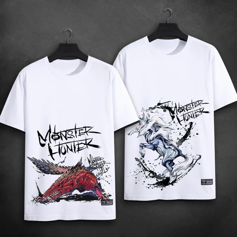 Monster Hunter Kurzarm-T-Shirt Monster Hunter Singleplayer-Spiel PS5 Kurzarm