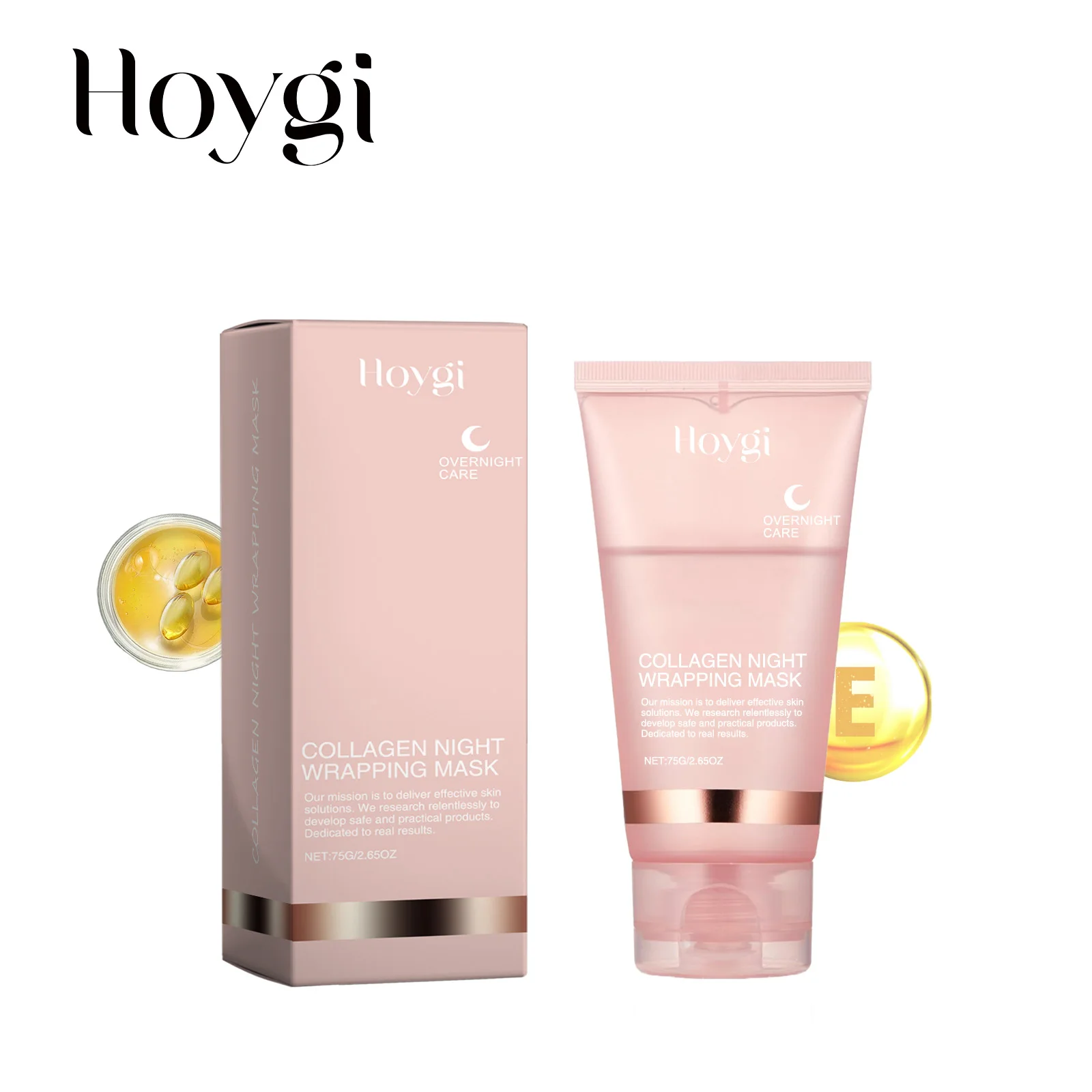Hoygi Kollagen-Peel-Off-Maske, Anti-Falten-Straffung, feuchtigkeitsspendend, leicht abziehen, alle Hauttypen, nicht reizend, Tiefenreinigung, Aufhellung Image