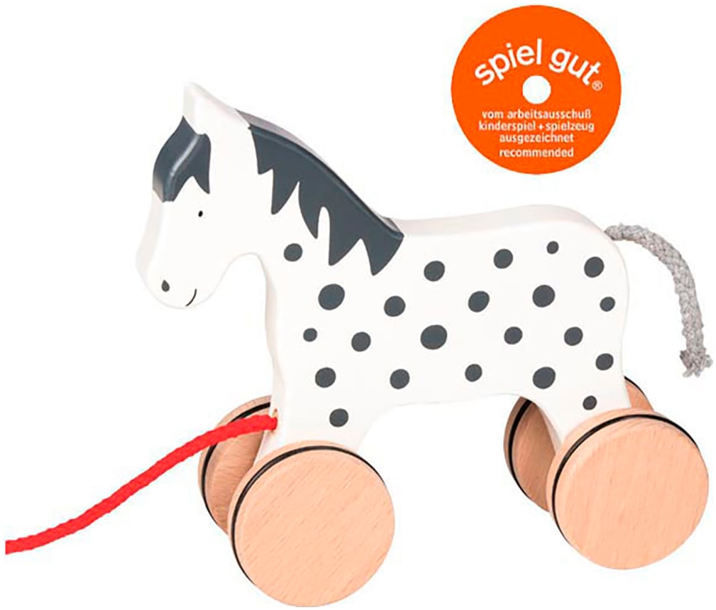 Nachziehtier GOKI "Pferd Alvah", bunt, Nachziehspielzeug, BabyB:5,5cm H:15,5cm T:15,5cm, Holz, B:5,5cm H:15,5cm T:15,5cm