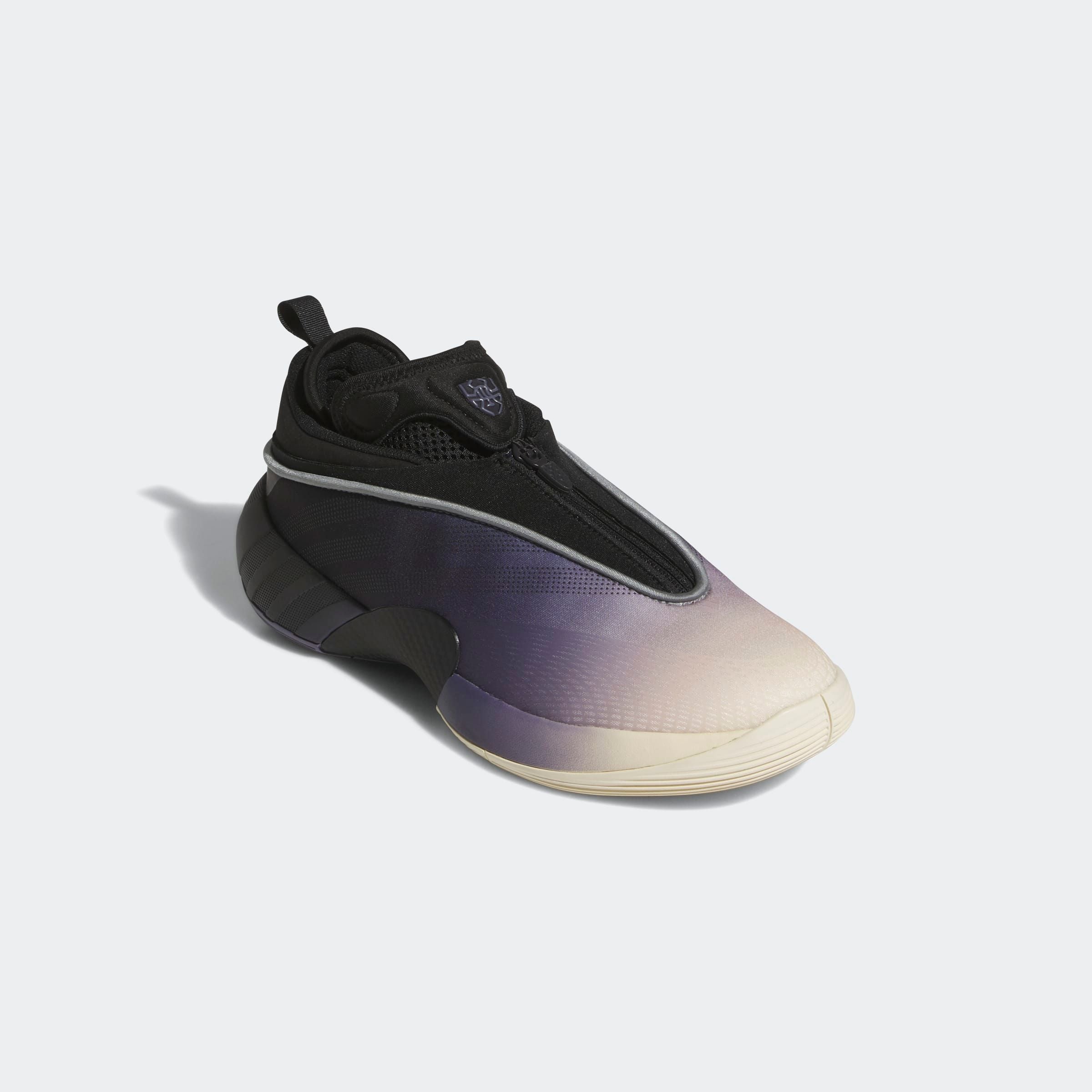Basketballschuh ADIDAS PERFORMANCE "D.O.N. ISSUE 7", Damen, Gr. 43, core schwarz, preloved violet, warm vanilla, Textil, Schuhe, Signature-Schuh von Donovan Mitchell