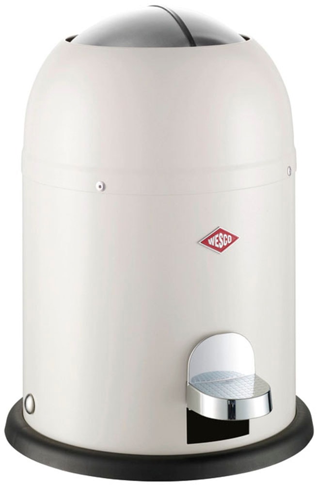 Kosmetikeimer WESCO "Mini Master", beige (sand matt), B:26,4cm H:36cm T:26,4cm, Stahlblech, Mülleimer, Kosmetikeimer, 6 Liter