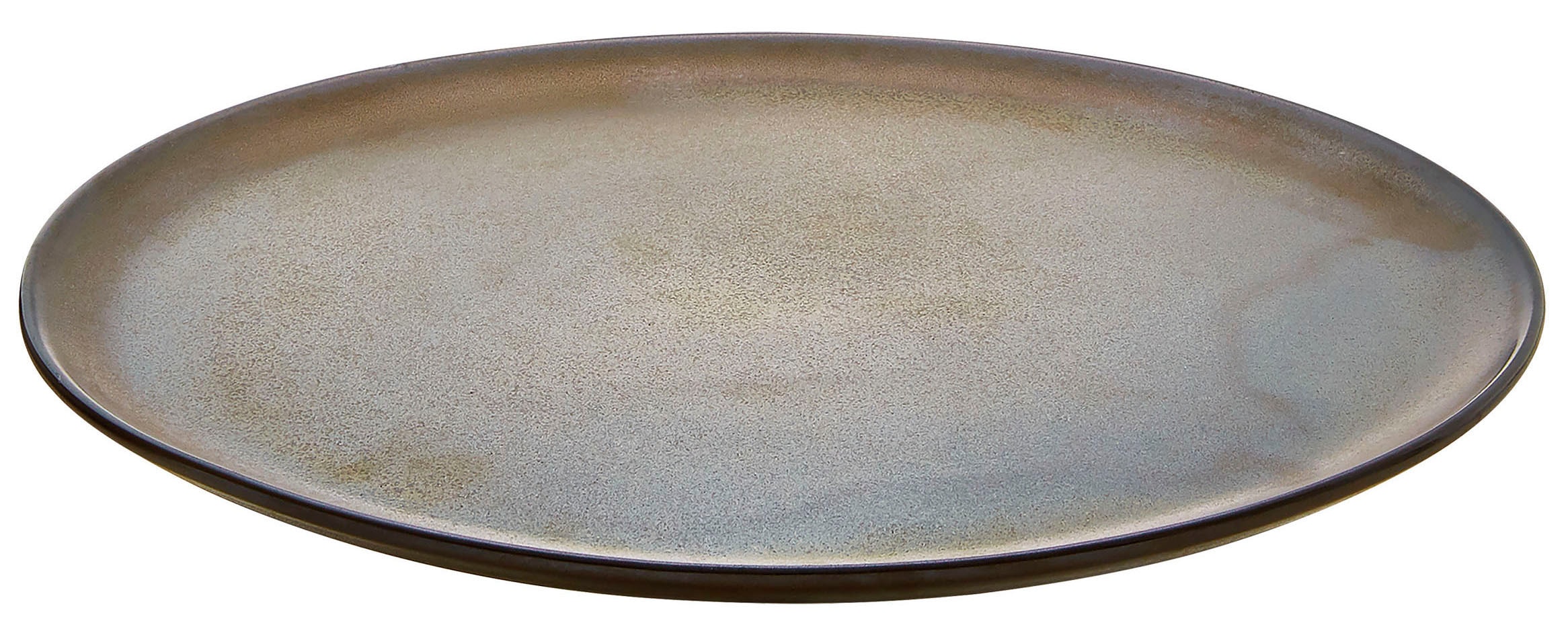 Dessertteller AIDA RAW "RAW", braun (metallic braun), H:1cm Ø:20cm, Steinzeug, Speiseteller, Steinzeug, Ø 20 cm