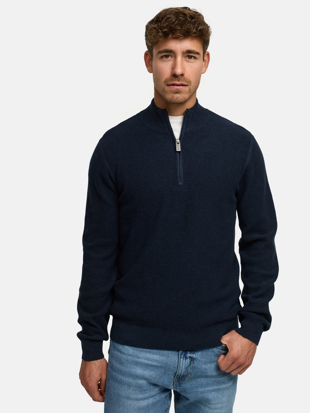Indicode Strickpullover Herren blau, M Image