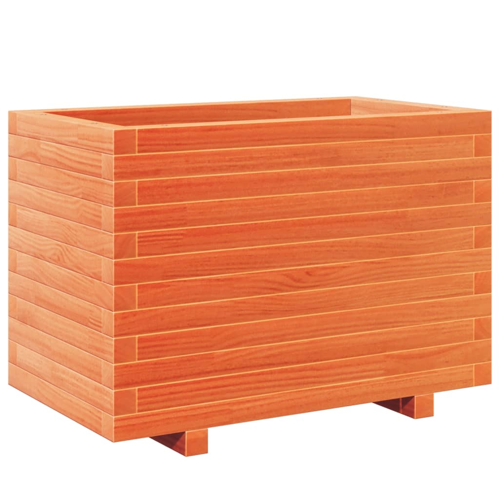 vidaXL Pflanzkübel Wachsbraun 70x40x49,5 cm Massivholz Kiefer Image