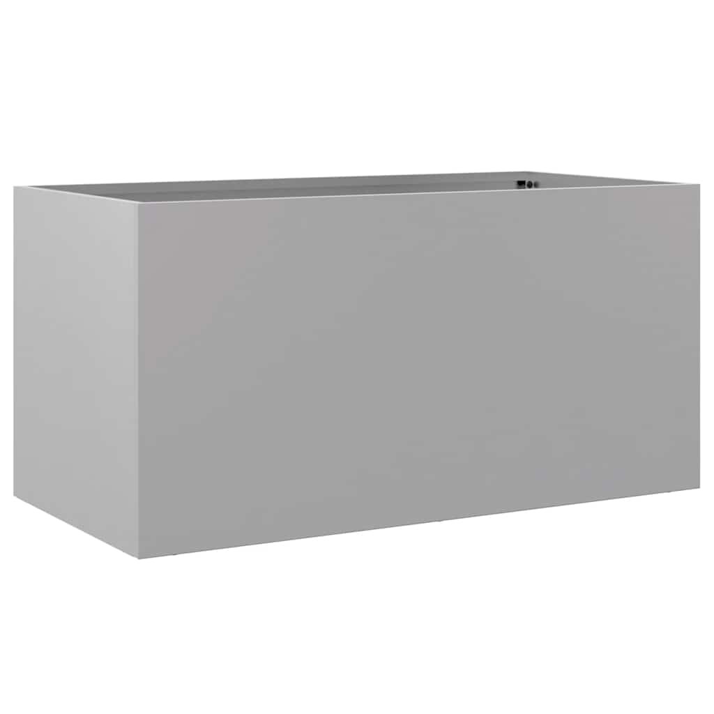 vidaXL Pflanzkübel Silbern 62x30x29 cm Verzinkter Stahl Image