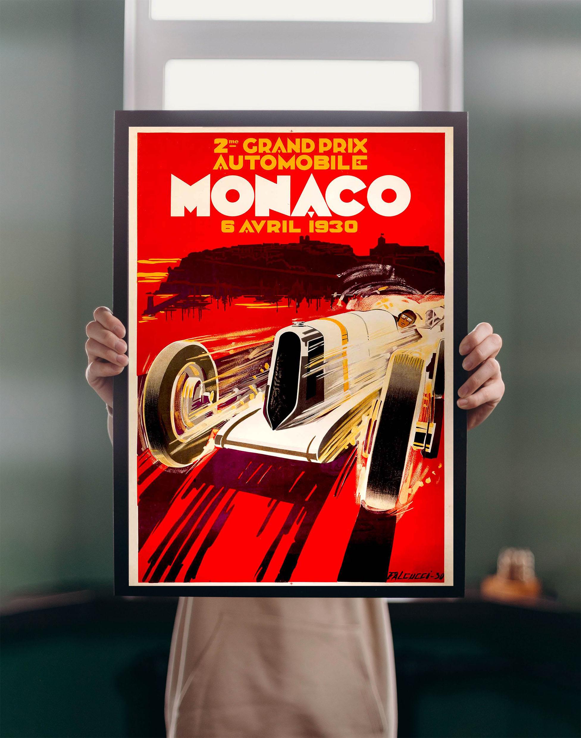 Gran Premio di Monaco 1930 POSTER STAMPA A5-A1 Vintage Retro Motor Racing Sport Formula1 Pubblicità Wall Art Decor