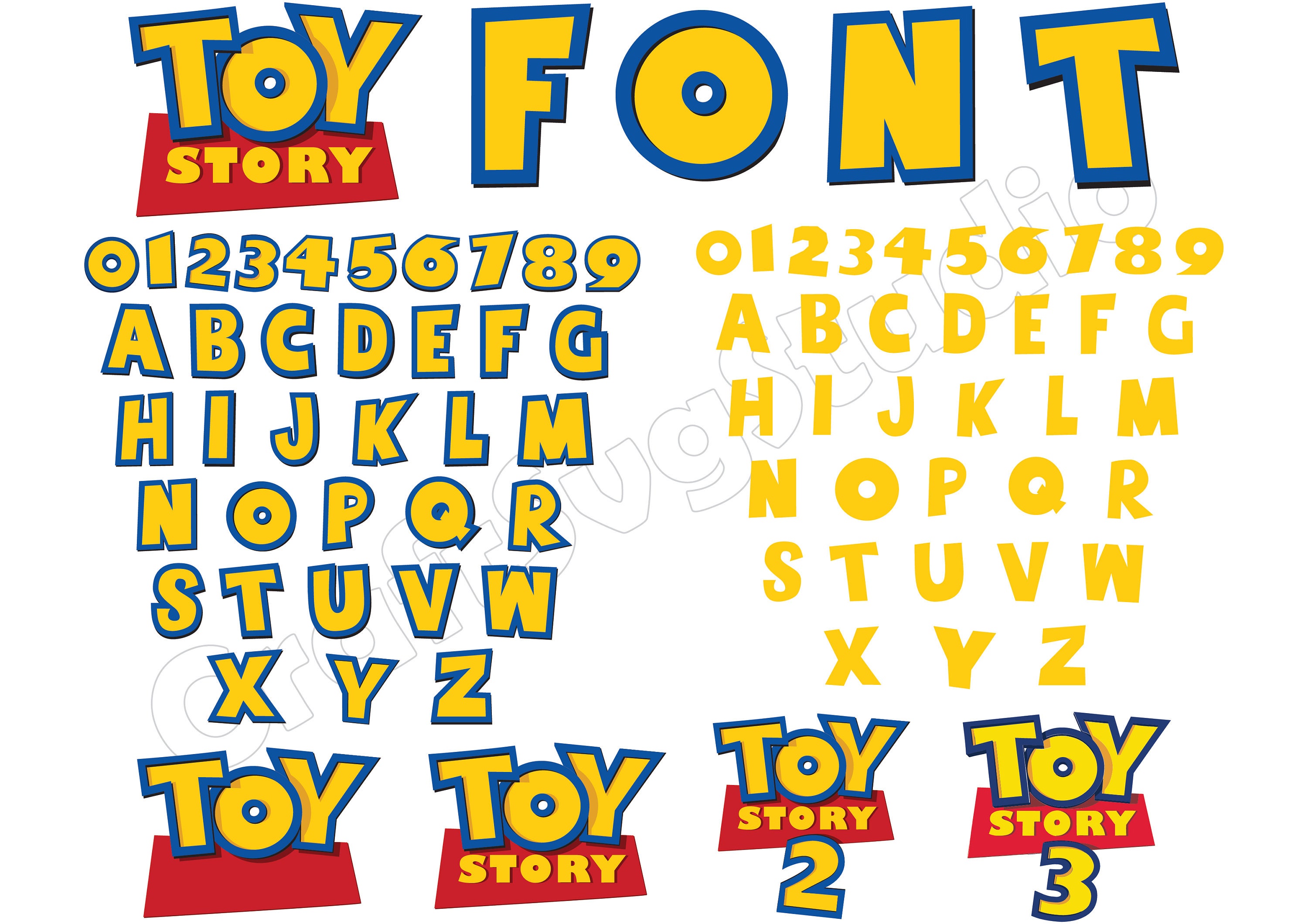 Toy Story FONT SVG, Download immediato, Toy Story Alphabet SVG, Toy Story ClipArt, Toy Story Alphabet Letters and Numbers Svg, Toy Story Svg