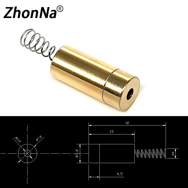 Lasermodul Rot 650 nm 5 mW Lichtpunktmodul Laserpositionierung Zielmontage Zubehör Halbleiter Kupferkopf Bestrahlen Image
