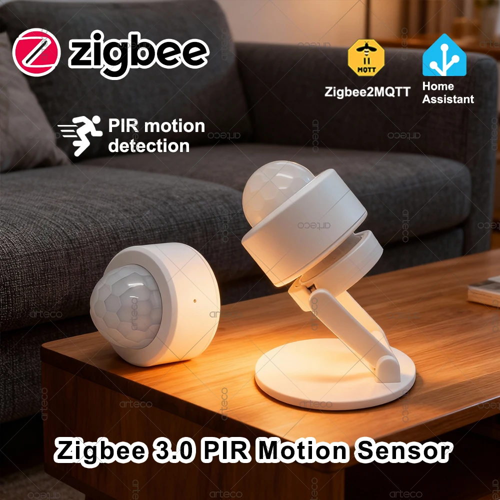 Zigbee 3.0 PIR-Bewegungssensor, intelligenter Infrarot-Detektor für den menschlichen Körper, PIR-Sensor, funktioniert mit Home Assistant Zigbee2MQTT Require Gateway Image