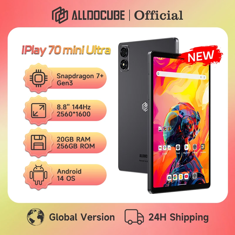 ALLDOCUBE iPlay 70 mini Ultra Gaming Tablet 8,8'' 2,5K 144Hz Snapdragon 7+Gen3 20GB(12+8 Virtual)RAM 256GB ROM Android14 7300mAh Image