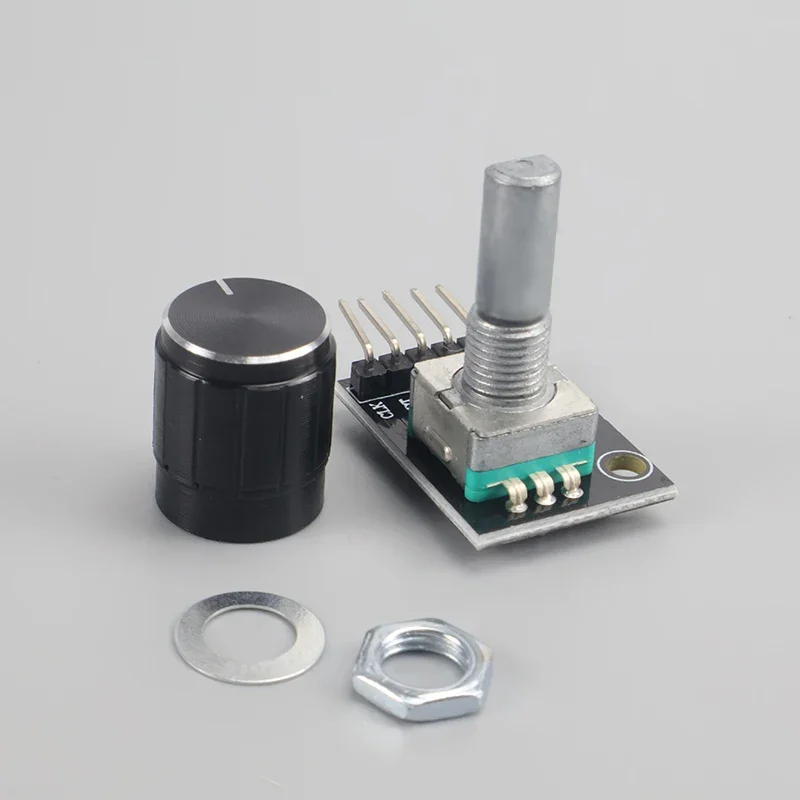 KY-040 Drehgebermodul mit Druckknopf 360 Grad 20 Impulse 5 V für Arduino Menüsteuerung Lautstärke Motor Pos Image