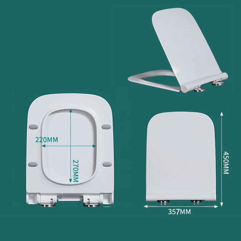 Weißer Toiletten sitz Toiletten deckel wc leise schließen Deckels itz gezählt Sitz griff dichte Stoßstangen Installation Hardware Toiletten teile