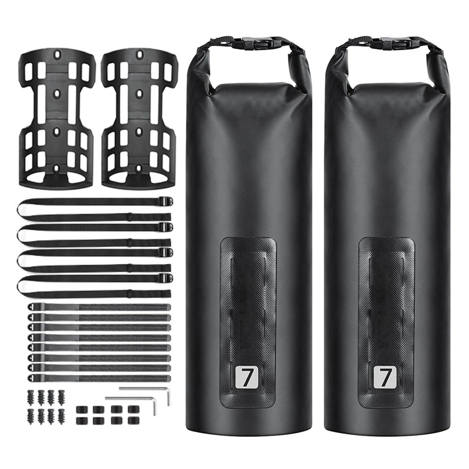 3L/7L Fahrradgabeltasche, wasserdicht, Roll-Top, Trockentasche, Gabeltasche, Fahrradtasche, Fahrradtasche, Gabeltasche, wasserdicht, Fahrradtasche Image