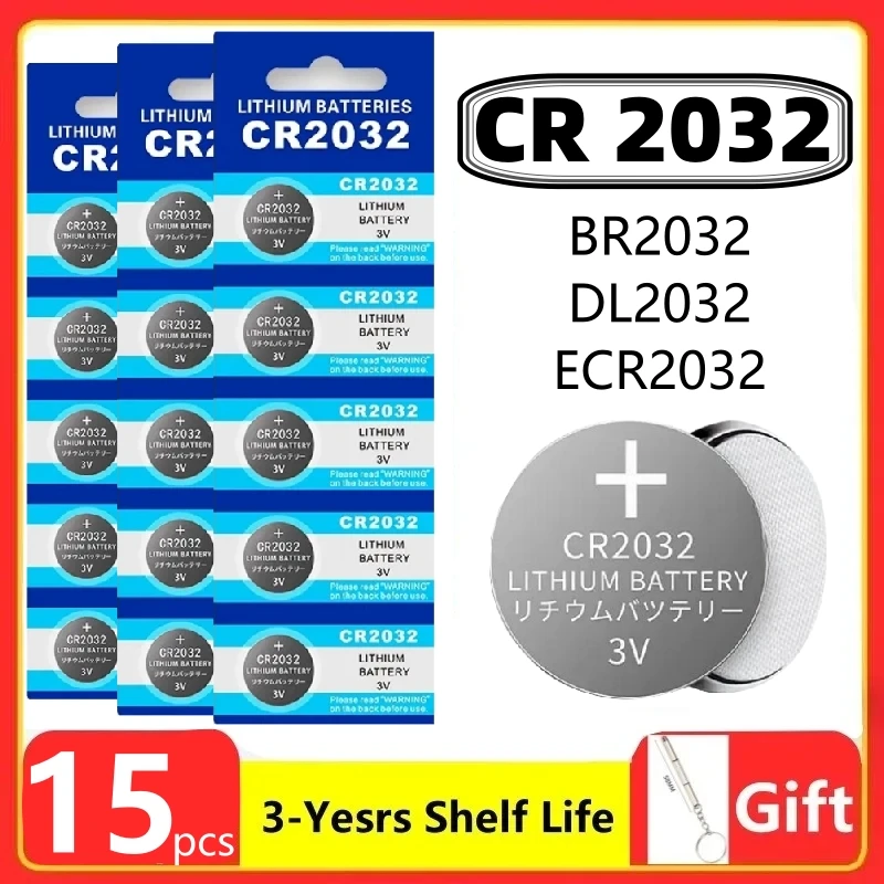 2-60PCS CR2032 CR 2032 Taste Batterie 3V Lithium-Batterie Für Uhr Spielzeug Rechner Auto Fernbedienung taste Knopfzelle Image