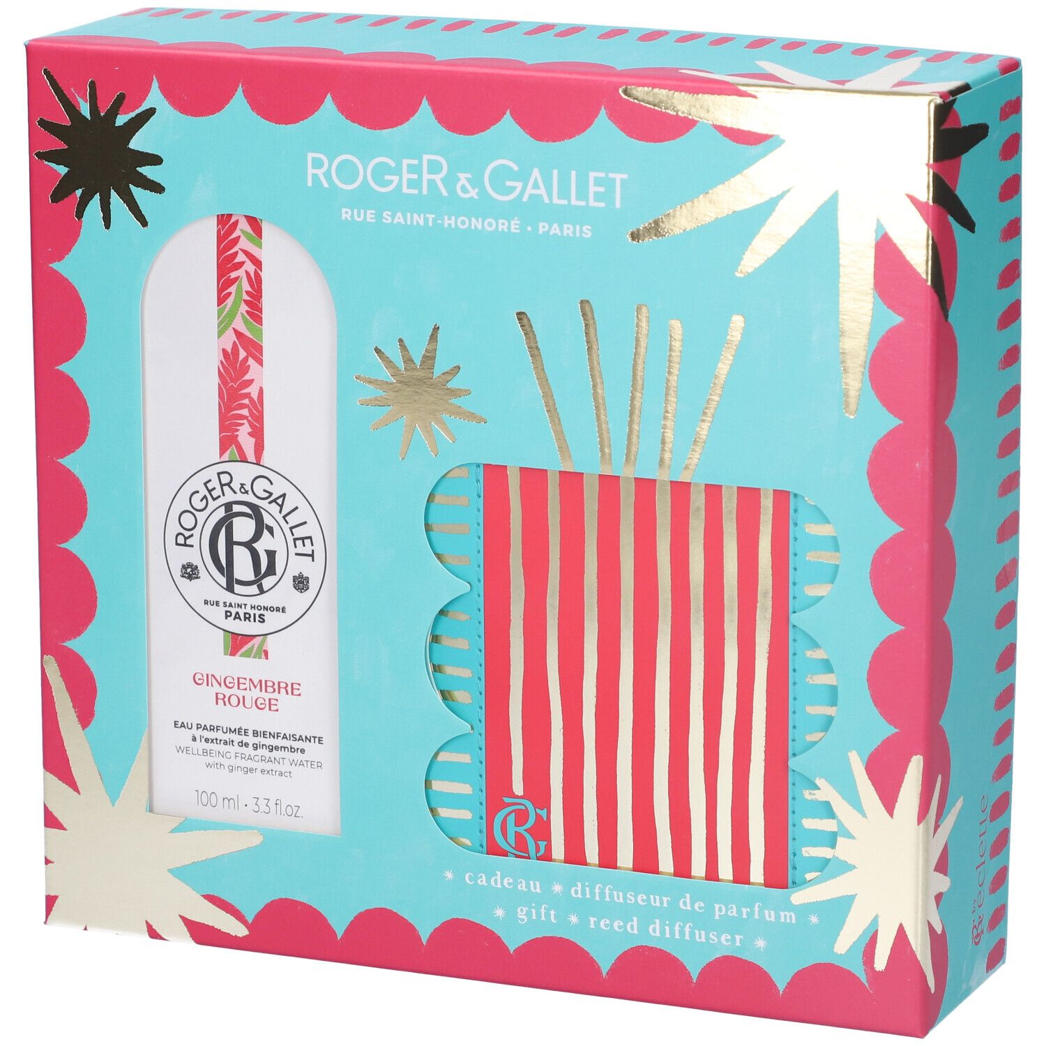 Roger & Gallet Set Regalo Gingembre Rouge Acqua Profumata + Diffusore