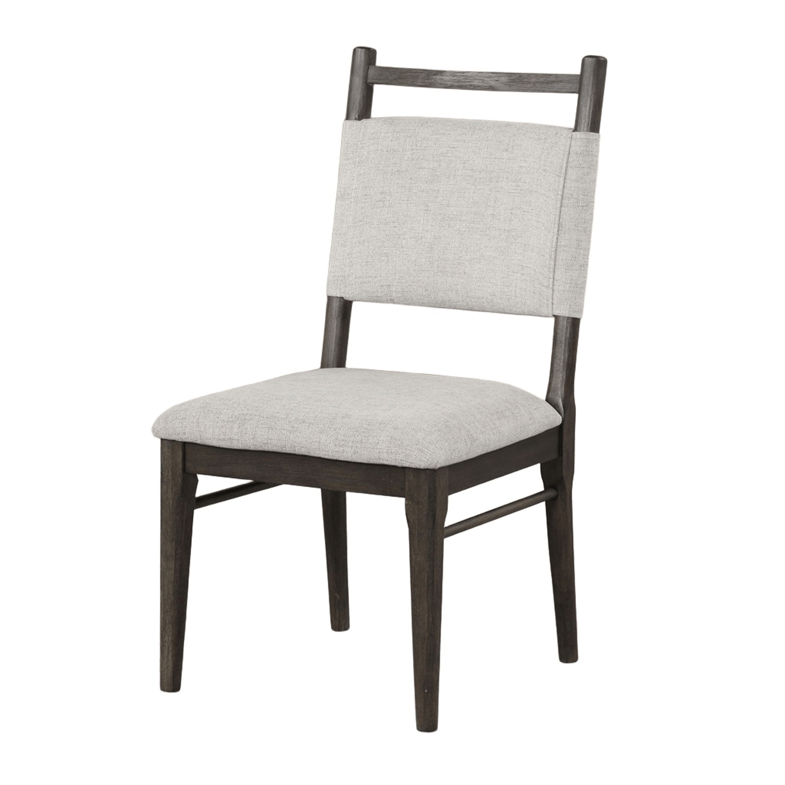 Modern Dark Walnut 2pc Side Chairs Upholstered Seat Polyester Rubber wood Dining Room Furniture