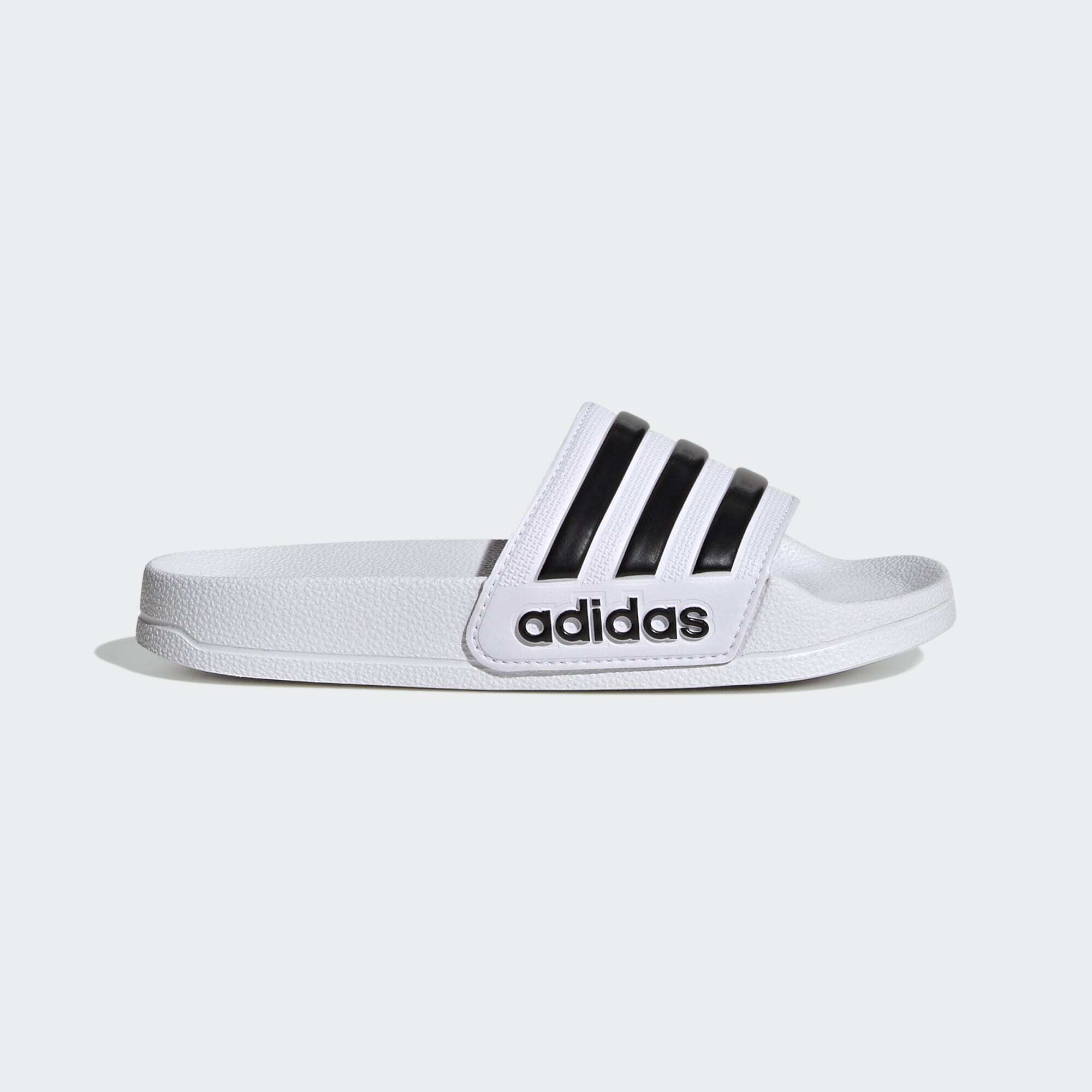 adidas Sportswear Kids Unisex Adilette Shower Slides - White & Black - Size UK 11 Kids | adidas Sportswear Sale | Discount Designer Brands