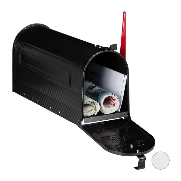 relaxdays Briefkasten »US Mailbox« schwarz schwarz Image