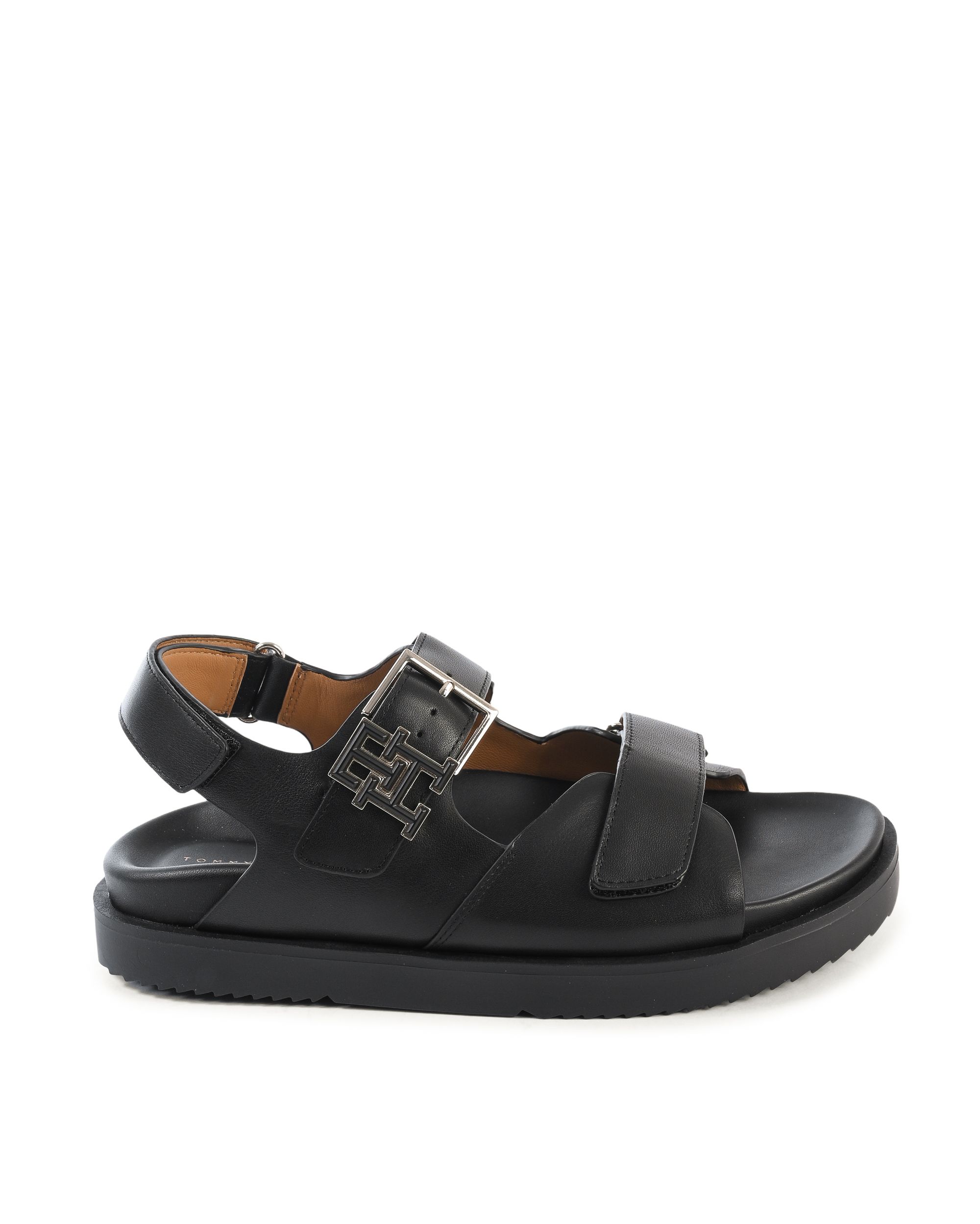 Leder Flache Sandalen mit Schnallen-Detail Image