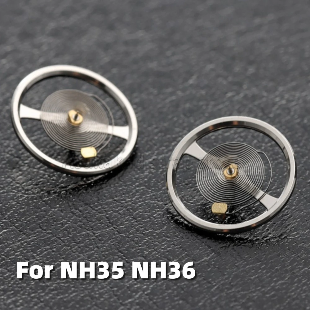 1 Stück Uhrwerk Zubehör Neues NH35 Unruh, NH36 Unruh Weiß Unruh mit Haarspri für Uhrmacher Image