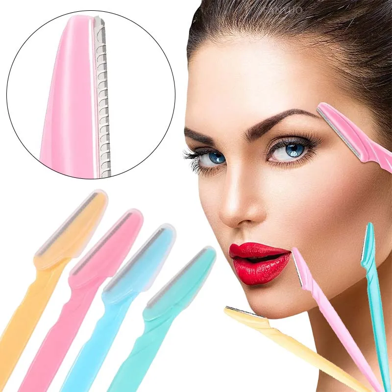 1-10 stücke Augenbraue Trimmer Augenbraue Rasierer Sicherheit Augenbraue Gestaltung Messer Tragbare Klingen Gesicht Haar Entfernung Rasierer Frau Make-Up-Tools Image