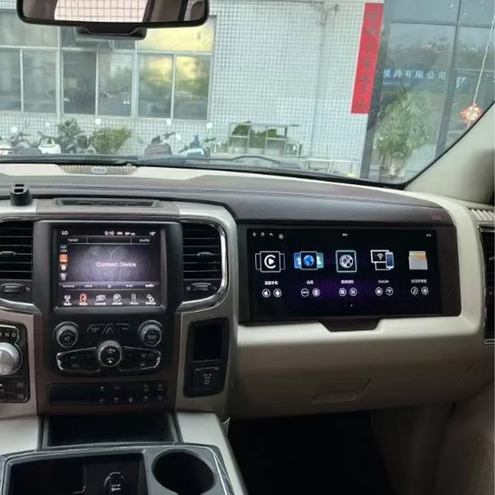 Android Passagier-Player Für Dodge Ram 2013-2018 Co-pilot Unterhaltung Bildschirm Auto Radio Stereo Multimedia TV GPS karte Navigation Image