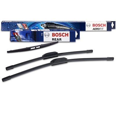 Bosch Scheibenwischer AF531 vorne + H306 hinten [Hersteller-Nr. 40974701] für Mitsubishi, Suzuki