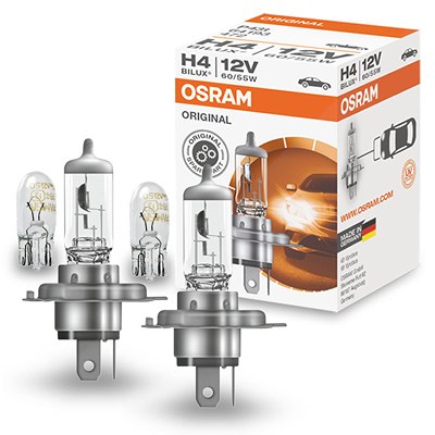 Osram 2x H4 ORIGINAL LINE 12V 55W Faltschachtel+W5W [Hersteller-Nr. 64193] Image