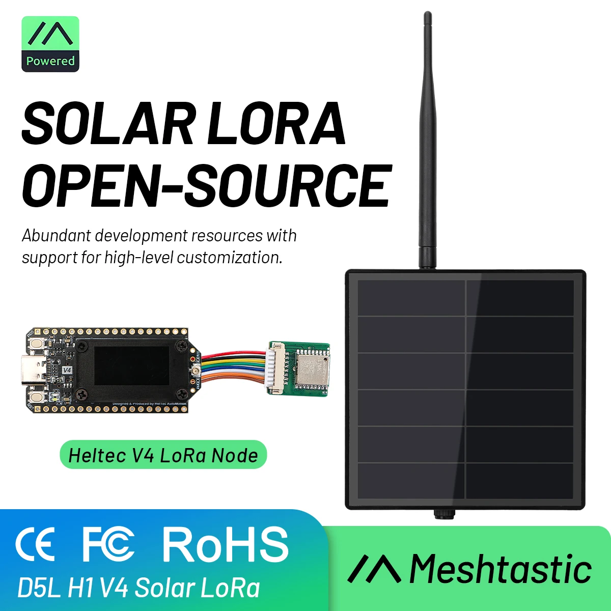 D5L Meshtasic Solarbetriebenes Heltec LoRa 32V4 ESP32 mit GPS-LoRa-Modul WiFi Bluetooth Low Power Solar Mesh-Netzwerk Image