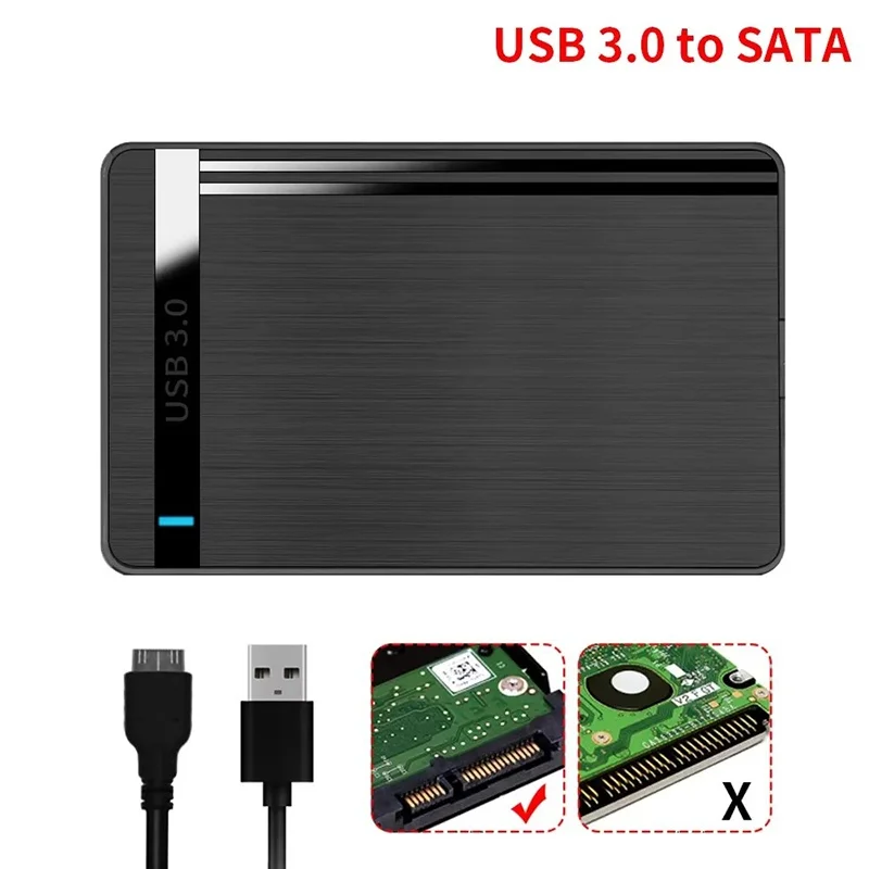 2,5 Zoll externes Festplattengehäuse USB 3.0/2.0/Typ C zu SATA Festplattengehäuse SATA Typ C HDD-Gehäuse für Laptop-Computer Image