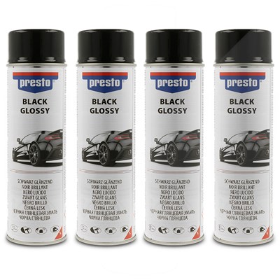 Presto 4x 500 ml Universal Spray, schwarz glänzend [Hersteller-Nr. 428948] Image