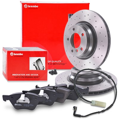 Brembo Bremsscheiben + Bremsbeläge + VWK Vorderachse [Hersteller-Nr. 40279213] für BMW Image