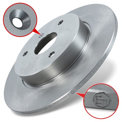 Atec Bremsscheibe Vorderachse Voll [Hersteller-Nr. 10600946] für Smart