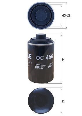 Mahle Ölfilter [Hersteller-Nr. OC456] für Audi, Seat, Skoda, VW Image