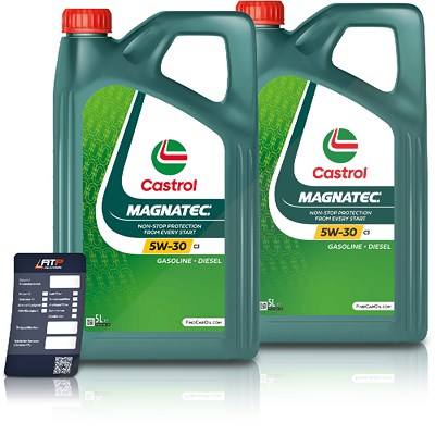 Castrol 10 L Magnatec 5W-30 C3 + Ölwechsel-Anhänger [Hersteller-Nr. 15F927] Image