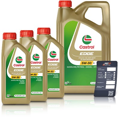 Castrol 8 L EDGE 5W-30 M + Ölwechsel-Anhänger [Hersteller-Nr. 15F6DC]