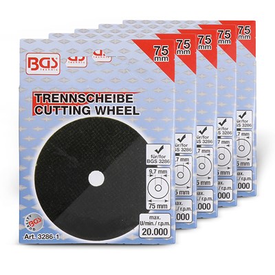 Bgs 5x Trennscheibe - Ø 75 x 1,8 x 9,7 mm [Hersteller-Nr. 3286-1] Image
