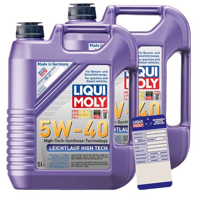 Liqui Moly 10 L Leichtlauf High Tech 5W-40 + Ölw.-Anhänger [Hersteller-Nr. 3864] Image