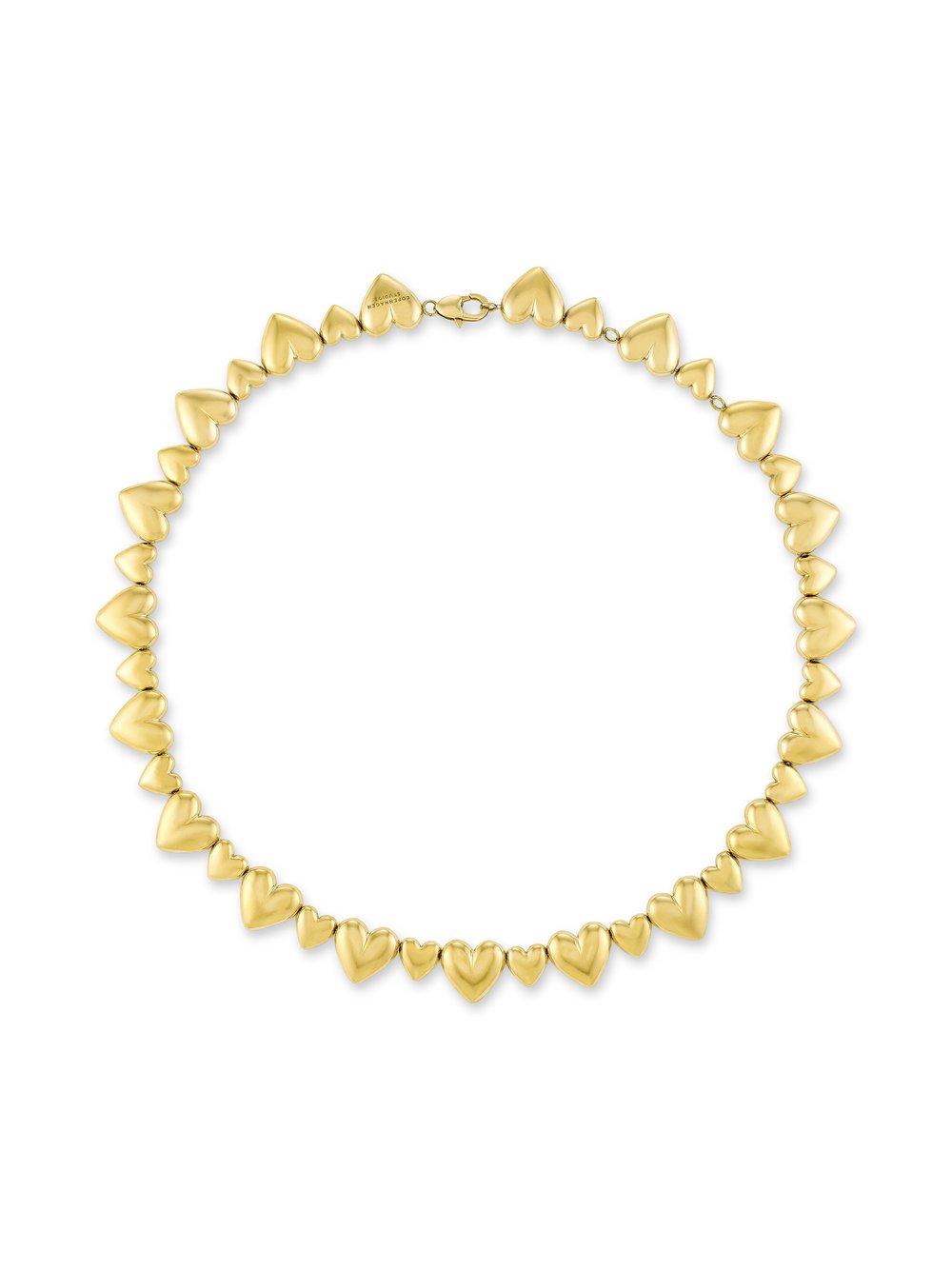 COPENHAGEN STUDIOS Halsschmuck Puffy Hearts Damen gold, ONE SIZE Image