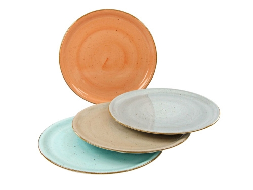 CreaTable Vintage Nature bunt Pizzateller 4-tlg Porzellan Image